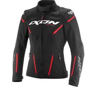 Ixon Striker 2 Air WP Chaqueta textil impermeable para mujer, negro-rojo, tamaño XL
