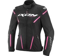 Ixon Striker 2 Air WP Chaqueta textil impermeable para mujer, negro/rosa, Talla L