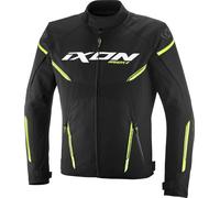 Ixon Striker 2 Chaqueta textil de moto impermeable, negro/amarillo, Talla 2XL