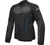 Ixon T-Rex Chaqueta textil para motocicleta, negro/gris/azul, Talla 4XL