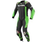 Ixon Vortex 3 Traje de cuero de moto de 1 pieza, negro/verde, Talla L