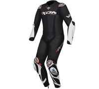Ixon Vortex 3 Traje de cuero de moto de 1 pieza, negro-blanco, tamaño S para Hombres