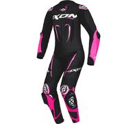 Ixon Vortex 3 Damas 1-Piece Traje de cuero de motocicleta, negro-rosa, tamaño L para Mujer