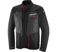 Ixon Tyr Parka textil para motocicletas, negro-gris-rojo, tamaño L para Hombres