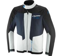 Ixon Tyr Parka textil para motocicletas, negro-blanco-azul, tamaño 4XL para Hombres