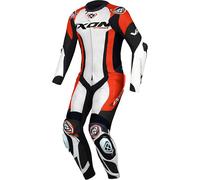 Ixon Vortex 3 Traje de cuero de motocicleta de 1 pieza, negro-blanco-rojo, tamaño XL