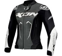 Ixon Vortex 3 Chaqueta de cuero para damas, Negro/Blanco, Talla S