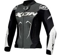 Ixon Vortex 3 Chaqueta de cuero para damas, Negro/Blanco, Talla XXL