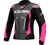 Ixon Vortex 3 Chaqueta de cuero para damas, negro/rosa, Talla L