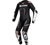 Ixon Vortex 3 Damas 1-Piece Traje de cuero de motocicleta, Negro/Blanco, Talla M