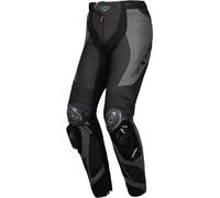 Ixon Vortex 3 Pantalones de cuero de motocicleta, negro-gris, tamaño 3XL para Hombres