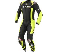 Ixon Vortex 3 Traje de cuero de moto de 1 pieza, negro/amarillo, Talla M
