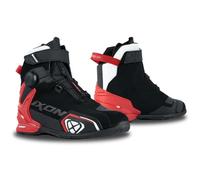 IXON Zapatos impermeables de la motocicleta Bull 2, Negro, blanco, rojo, 44 EU