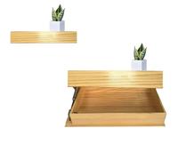 IXPIUZB Estante con Compartimentos Secretos, Estante con Compartimentos Secretos Gabinete Almacenamiento de Madera Elegante de Exhibición para Decoración del Hogar, 40x21x7,5cm