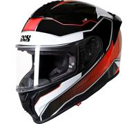IXS 421 FG 2.1 MIPS, casco integral XL male Negro/Blanco/Rojo Neón