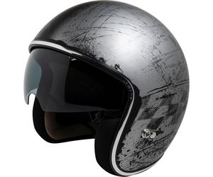 IXS 77 2.5 Casco Jet, negro-plata, tamaño XS para Hombres