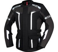 IXS Evans 2.0, chaqueta textil impermeable L male Negro/Gris Oscuro/Blanco