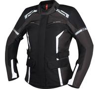 IXS Evans-ST 2.0 Chaqueta textil impermeable para mujer, negro-gris-blanco, tamaño L