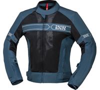 IXS Evo-Air Chaqueta textil de motocicleta, negro-azul, tamaño 2XL para Hombres