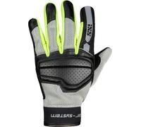 IXS Evo-Air Guantes de motocicleta para damas, negro/gris/amarillo, Talla L