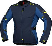 IXS Lane ST-Plus, chaqueta textil impermeable mujer L female Azul Oscuro/Azul/Amarillo