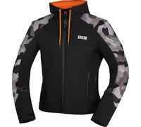IXS Moto Camo Sudadera con capucha con cremallera para motocicleta, negro/camuflaje, Talla L
