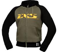IXS Rapid 1.0 Sudadera con capucha y cremallera para motocicleta, verde-naranja, tamaño M para Hombres