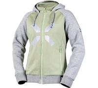 IXS Rapid 1.0 Sudadera con capucha y cremallera para motocicleta para mujer, Verde claro/gris, Talla XL