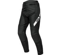 IXS RS-500 1.0 Pantalones de moto de cuero / textil, Negro/Blanco, Talla Long 106