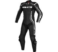 IXS RS-800 2.0 Traje de cuero canguro de motocicleta de una pieza, Negro/Gris/Blanco, Talla 44