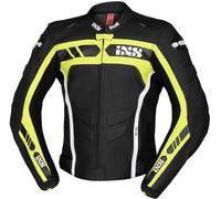 IXS Sport RS-600 1.0 Chaqueta de cuero de motocicleta, negro-amarillo, tamaño 58 para Hombres