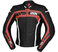 IXS Sport RS-600 1.0 Chaqueta de cuero de motocicleta, negro/rojo/blanco, Talla 62