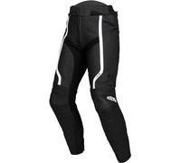 IXS Sport RS-600 1.0 Pantalones de cuero para motocicleta, Negro/Blanco, Talla Long 114
