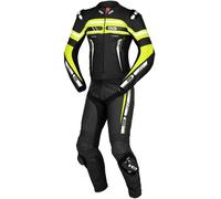 IXS Sport RS-700 2.0 Traje de cuero de moto de dos piezas, negro-blanco-amarillo, tamaño 48 para Hombres