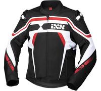 IXS Sport RS-700-ST Chaqueta textil para motocicletas, Negro/Blanco/Rojo, Talla M
