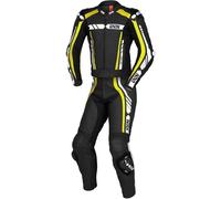 IXS Sport RS-800 1.0 Traje de cuero de motocicleta de dos piezas, negro/amarillo/blanco, Talla 50