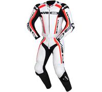 IXS Sport RS-800 1.0 Traje de cuero de motocicleta de dos piezas, negro-blanco-rojo, tamaño 56 para Hombres