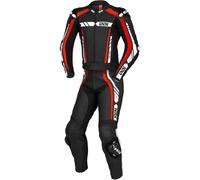 IXS Sport RS-800 1.0 Traje de cuero de motocicleta de dos piezas, negro/rojo/blanco, Talla Long 98