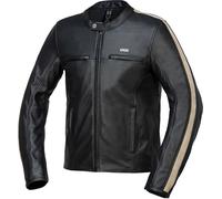 IXS Stripe Chaqueta de cuero de la motocicleta, negro, Talla 52