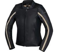 IXS Stripe, chaqueta de cuero mujer 44 female Negro/Beige