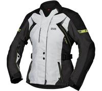IXS Tour Liz-ST Chaqueta textil para motocicletas de señoras, gris/negro/amarillo, Talla 3XL