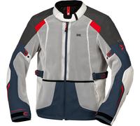 IXS Tourster-BigAir 1.0, chaqueta textil 5XL male Gris Claro/Azul Oscuro/Rojo