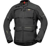 IXS Tourster-GTX 1.0 Chaqueta Textil de Motocicleta Impermeable, gris oscuro, Talla M larga
