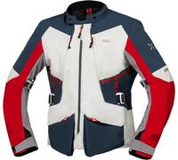 IXS Tourster-STX 1.0 Chaqueta textil de moto impermeable, Gris/azul/rojo, Talla XS