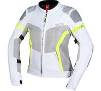 IXS Trigonis-Air Chaqueta textil para motocicletas para damas, gris-amarillo, tamaño XL para Mujer