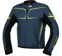 IXS TS-Pro ST+ Chaqueta textil de moto impermeable, azul-amarillo, tamaño M para Hombres