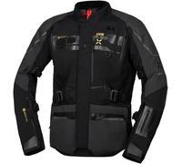 IXS Venture-GTX 1.0 Chaqueta textil de moto impermeable, negro/gris, Talla XS