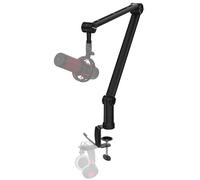 IXTECH Brazo de micrófono giratorio ajustable de 360° Mesa de brazo de micrófono de acero inoxidable Soporte de Micrófono Brazos de montaje de micrófono estables para estudio de radio juegos elegante