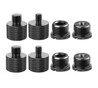 IXTECH Juego de 8 adaptadores de soporte de micrófono de metal, adaptador de rosca de tornillo 5/8 hembra a 3/8 macho 3/8 hembra a 5/8 macho 5/8 hembra a 1/4 macho 1/4 hembra a 5/8 macho adaptador de