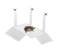 IXTIX Tortugas Basking Plataforma Montada en la Pared Acrílico Tortuga Accesorio Ultratransparente Tortugas Hábitat Marco de escalada para pequeños reptiles de agua